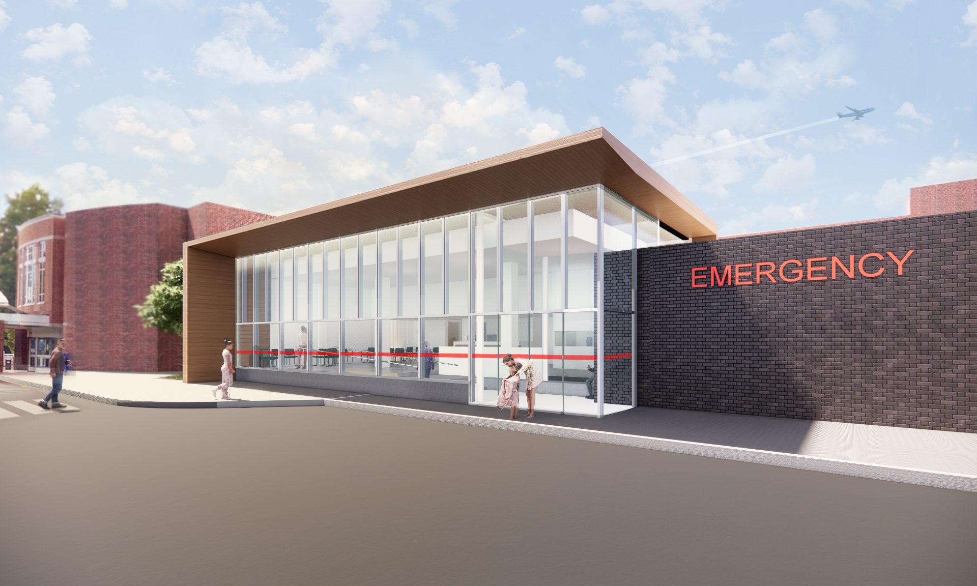 Artist's rendering of new Cooley Emergency Department exterior