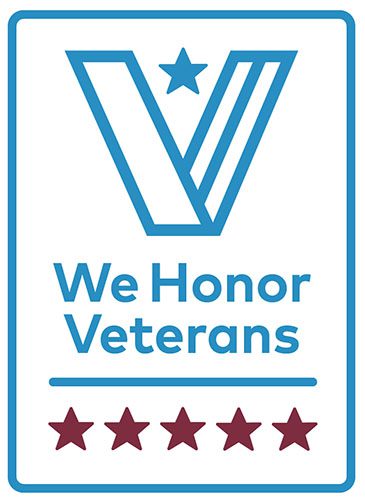 We Honor Veterans 5 star badge